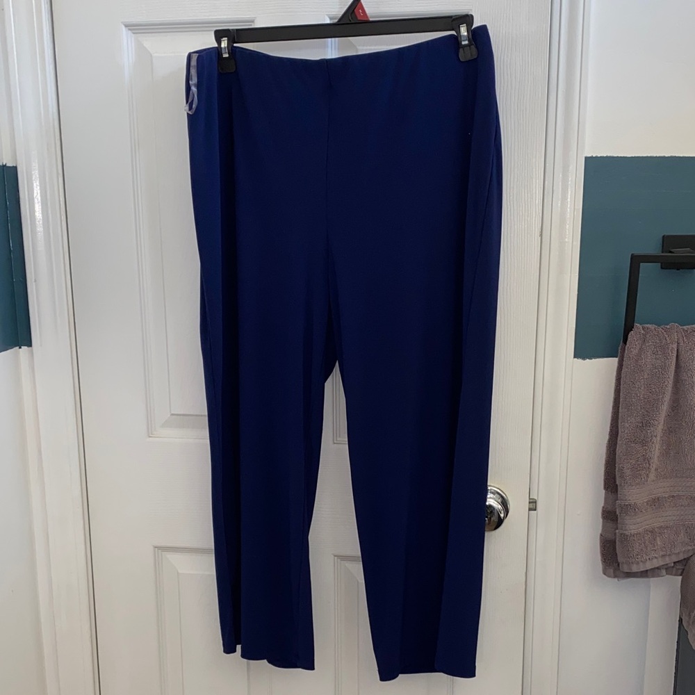Anne Klein Blue Wide Leg Pants